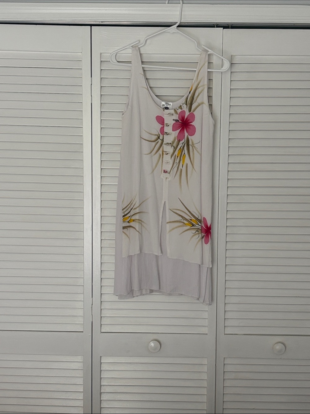 Women’s Floral Mini Dress with Pink Accents